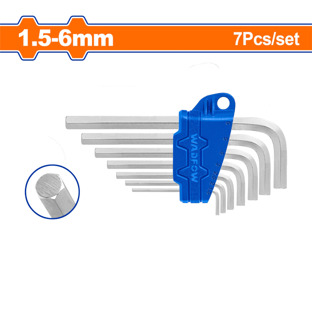 Juego 7 llaves Allen Hexagonales de Brazo Corto